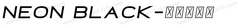 Neon Black字体转换